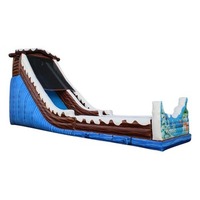 Toboggan aquatique gonflable de 31 pieds pour fêtes au bord de la piscine et divertissements aquatiques