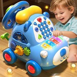 Jouets éducatifs pour enfants, téléphone de simulation, téléphone fixe multifonctionnel pour bébé, volant de bus musical pour petites filles - Product Image 3