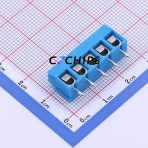 DB301V-5.0-5P-BU-S Screw Terminal Block P=5mm Connector ( Construction: 1x5P )( Pitch: 5mm )( Color: Blue ) - Product Image 2