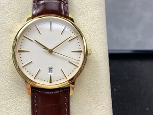 Montre mécanique pour homme élégante et tendance avec bracelet marron et finition dorée - Product Image 3