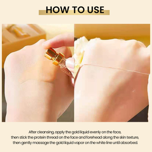Gezichtsverzorgingsproduct op maat, rimpelverwijderend collageen draadlift essence gouden proteïne <span class=keywords><strong>peptide</strong></span> lijn gezichtserum set - Product Image 5