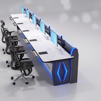 Console de contrôle opérateur, poste de travail de dispatching, console de contrôle industrielle, mobilier de salle de contrôle CCTV, bureau de console de diffusion