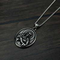 Dainty Acier Inoxydable Vierge Marie Portrait Collier pour Femmes Scapulaire Christian Guadalupe Étanche avec Zircon Pierre Principale
