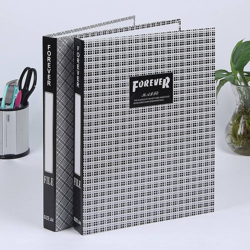 0208 Clip simple-Plaid noir et blanc