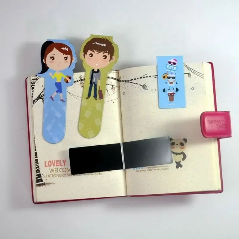 China Supplier Custom magnetic bookmark / magnet bookmark / folding magnetic bookmark