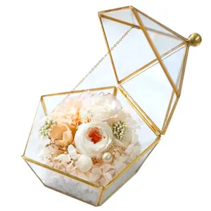 China Best Selling Product House Decor Long Lasting Rose Diamond Glass Full House Flower