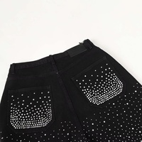 Jeans en denim vintage à strass, style streetwear, coupe ample, haute qualité, personnalisés, confortables, jambe droite, vente chaude