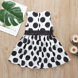 <span class=keywords><strong>Vestito</strong></span> per Bambina di <span class=keywords><strong>1</strong></span> <span class=keywords><strong>Anno</strong></span> Senza Maniche Abiti Casual Abbigliamento Estivo per Bambina Moda a Pois - Product Image 2