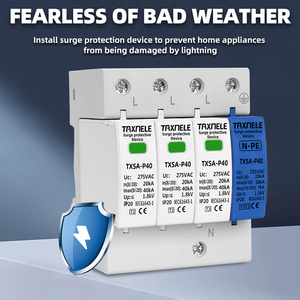 AC SPD <span class=keywords><strong>3P</strong></span> + NPE 40KA 50KA T1 T2 385V 275V 255V dispositivo di protezione contro i fulmini a bassa tensione - Product Image 3