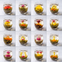 Meilleur Thé Fleuri Artisanal au Goût Litchi, en Forme de Champignon Osmanthus et Lys, Thé Artistique aux Fleurs Épanouies, Services OEM Disponibles