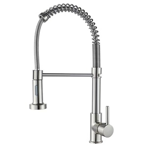 Robinets d'évier de cuisine en acier inoxydable à ressort coulissant Torneira <span class=keywords><strong>Gourmet</strong></span> Pull Down Brossé <span class=keywords><strong>Noir</strong></span> Or Contemporain Céramique Polie - Product Image 1