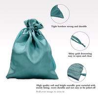 Pochette personnalisée avec logo imprimé, de qualité supérieure, en tissu satiné de soie couleur bonbon, avec cordon de serrage, pour bijoux