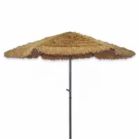 8.2 비치 우산 티키 초가 훌라 우산 짚 파라솔 크랭크 시스템 우산 자연 레트로 스타일