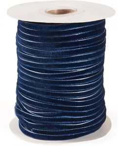 Cinta de Terciopelo 100% Poliéster de Color Sólido, Ecológica, Certificada Oeko-Tex, para Decoración, Lazos y Coronas Navideñas, Venta al Por Mayor - Product Image 1
