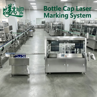 Machine de marquage laser pour bouchons de bouteilles, conforme aux normes GMP, avec alimentation intégrée, codage, inspection, sauvegarde des données et tri des bouchons défectueux
