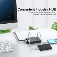 Hub USB multiport A-300 Sipolar pour ordinateur, station de charge de téléphone, casier, duplicateur de clé USB 10 ports