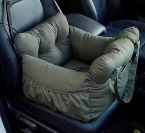 Siège rehausseur pour chat et chien de style luxe moderne, en tissu Oxford imperméable, avec support pour siège de voiture, facile à nettoyer, lavable, motif uni, pour usage extérieur - Product Image 1