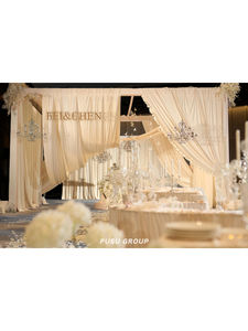 Cortina Decorativa Transparente de <span class=keywords><strong>Gasa</strong></span> con Diseño de Olas y Perlas para Colgar en el Techo y Crear Ambiente - Product Image 5