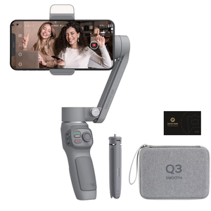ZHIYUN SMOOTH <span class=keywords><strong>Q3</strong></span> Versión <span class=keywords><strong>Combo</strong></span>, Estabilizador de Gimbal Flexible de 3 Ejes para Teléfonos Inteligentes con Luz de Relleno para Teléfonos Móviles - Product Image 1