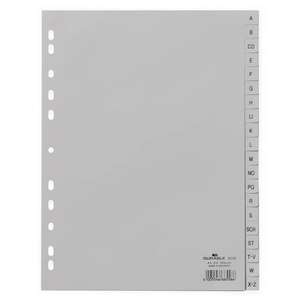 DURABLE - 6510-10 Diviseur A4 20 touches A-Z cavalierini pré-imprimé en PPL, gris (multi-pack) ORGANISATION ET PRODUITS DE DÉPÔT - Product Image 1