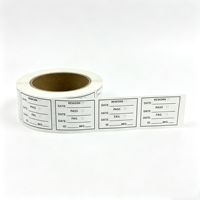 Étiquettes personnalisées de contrôle qualité (QC) Pass/Fail pour inspection, rouleaux, usine industrielle, laboratoire, autocollants étanches en papier kraft pour contrôle qualité