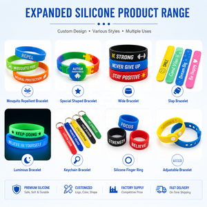 Braccialetti in Silicone Economici all'Ingrosso, Elastici con Logo Personalizzato in Rilievo - Product Image 5