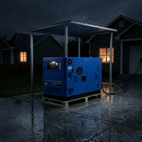 Petit Générateur Diesel Silencieux 3-7.5kW 8-10kVA à Onduleur 220V/230V Portable pour Usage Domestique Refroidi par Eau Démarrage Électrique 12V DC