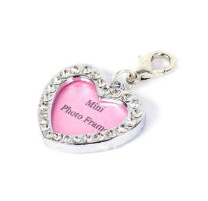 Mode Silber Knochen Herz Hunde marke Halsband Anhänger Halskette Kristall dekoriert DIY Handschrift Haustier Hund Information Board Tag - Product Image 3