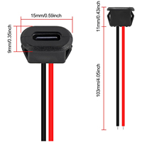 Connecteur de châssis femelle Type-C, 5/10 pièces, prise à sertir directe USB-C, port de charge, câble d'extension d'alimentation 220V