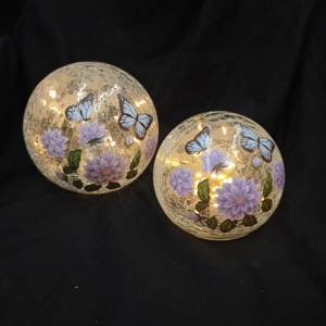 Luce Led palla di vetro di natale sfera stampata ornamento tedesco decorazioni in vetro di natale - Product Image 6