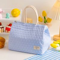 Sac à lunch personnalisé de couleur crème étudiants pour travailler avec repas pour voyager sac isolant feuille d'étain alimentaire bento sac isotherme