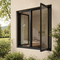 Fenêtre à battant moderne en aluminium sur mesure, double vitrage trempé, à rupture de pont thermique, insonorisée, pour maison résidentielle extérieure, villa française