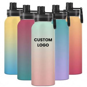 High Quality 500ml/750ml/1L Stainless Steel Water Bottle Custom Logo Vacuum <b>Insulated</b> Bottle With Handle - Product Image 4
