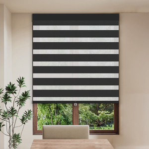 ستائر ذكية أفقية، ستائر دوارة سلكية تعمل بالبطارية، ستائر قماشية مزدوجة الطبقات معتمة بالكامل، متوافقة مع أليكسا، للمكاتب وغرف النوم، قابلة للتخصيص - Product Image 3