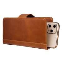 Funda de teléfono móvil de cuero con cinta adhesiva 3M, clip Universal, BILLETERA, tarjetero, para todos los modelos de teléfono