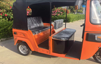 Tricycle Taxi Électrique pour Passagers 4 Places 3000W Carrosserie Ouverte Haute Vitesse 60km/h Charge Lourde Frein à Disque 50-70km