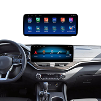 Cadre de tableau de bord 12,3 pouces pour Altima 2019-2021 LHD/RHD, kit de panneau de tableau de bord noir mat, navigation GPS Android, GPS intégré, portable