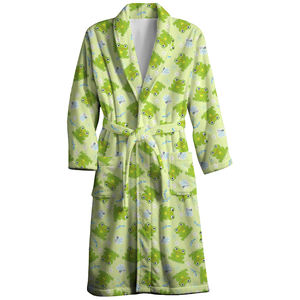 Camisón de <span class=keywords><strong>Invierno</strong></span> de Poliéster con Estampado Personalizado, Camisón Largo de Lujo, Camisón de Varias Piezas para Adultos - Product Image 1