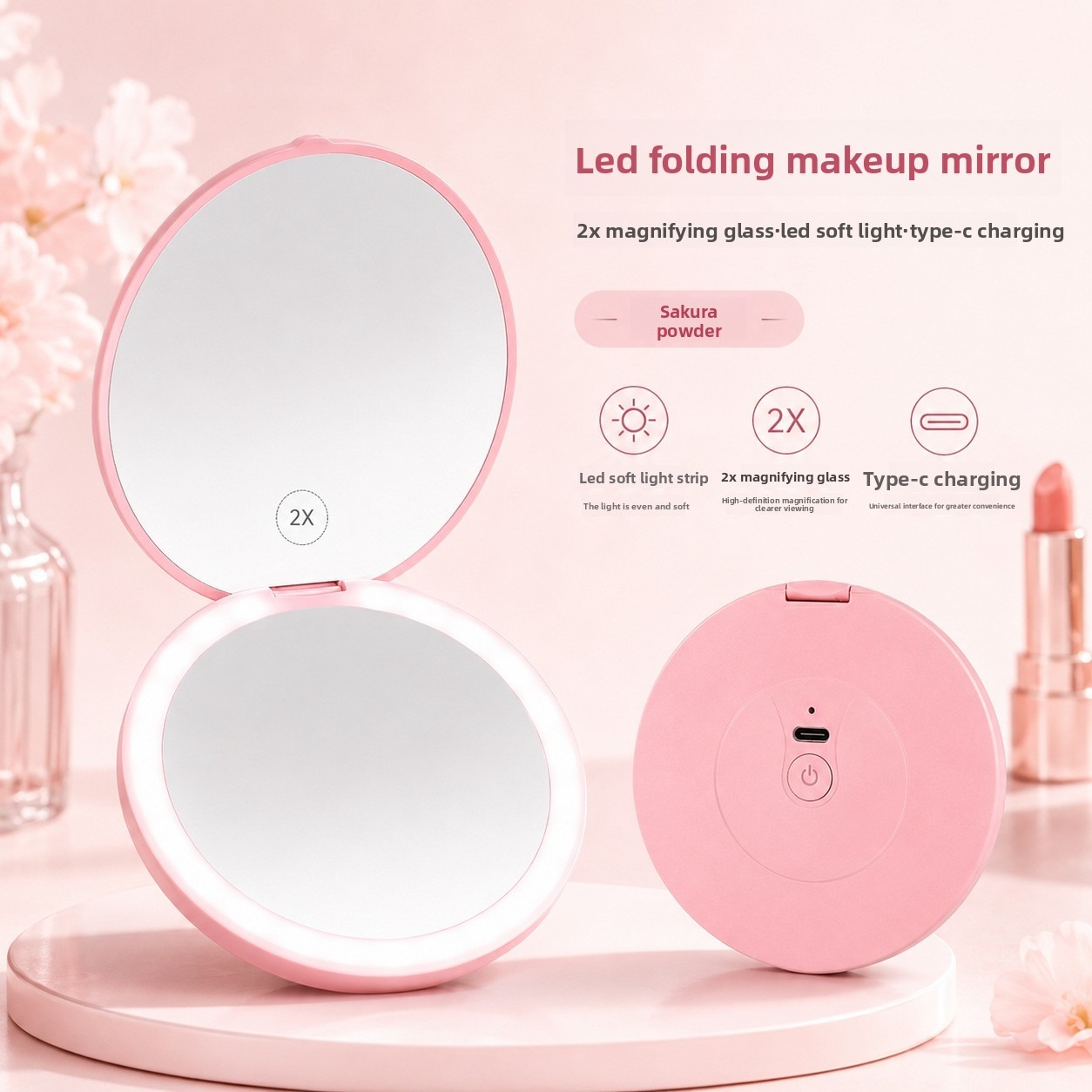 Pink [One side enlarged - color box packaging]