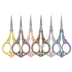 Vintage Tea Scissors Stainless Steel Embroidery Thread Trimmers Bird Theme Round Head Home Use Gold Plated Rose Gold Bronze - Product Image 2