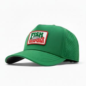 หมวกแก๊ปเบสบอลกันน้ำ 5 แผง แบบคลาสสิก แห้งเร็ว ระบายอากาศได้ดี สำหรับกีฬากลางแจ้ง ปรับขนาดได้ ผลิตตามแบบ OEM พร้อมป้าย PVC ตามสั่ง - Product Image 1