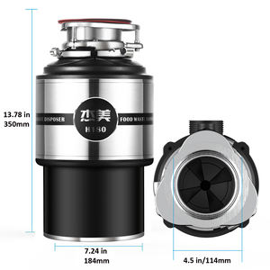 Broyeur de déchets alimentaires d'évier de cuisine domestique électrique Machine d'élimination des déchets en acier inoxydable Type d'alimentation continue pour une utilisation dans le garage - Product Image 2