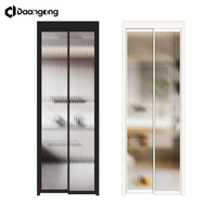 Porte pliante moderne en aluminium et verre, étanche, pour salle de bain, usage intérieur, gain de place, taille personnalisée