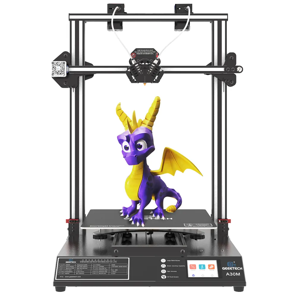 Geeetech A30M 3D printing machines mix color dual extruder diy kit large 3dprinter