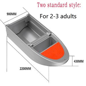 小型 商用 折りたたみ式 釣り餌ボート 中古 プラスチック アルミニウム グラスファイバー PE ヨット ディンギー ポンツーン フォールディングボート - Product Image 3