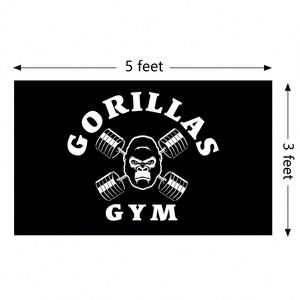 Tapiz Decorativo Gorillas GYM de 3x5 pies para Habitación, Dormitorio Universitario, Sala de Estar - Product Image 2