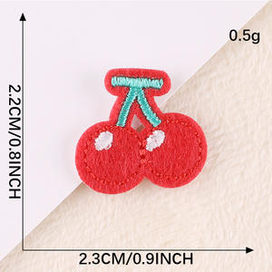 Duoku komputer bordir pakaian buah cherry cloth label patch applique perhiasan aksesoris buku pegangan emb - Product Image 6