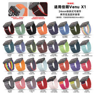 Bracelet de sport en nylon Trendybay – Sortie d'usine – Remplacement durable 22mm 24mm 26mm pour montres connectées Garmin Fenix 5 6 7 et série Fenix 8 - Product Image 2