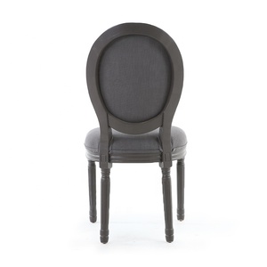 Anji Kaseihomeland <span class=keywords><strong>de</strong></span> madera <span class=keywords><strong>de</strong></span> caucho KSF25022 Grey tejido Vintage boda <span class=keywords><strong>fiesta</strong></span> salón silla - Product Image 4