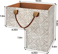 Panier d'escalier pliable en feutre Durable à impression personnalisée avec poignées en cuir robustes